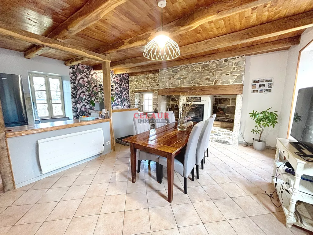 Maison de caractère en pierre avec grange, piscine et terrain