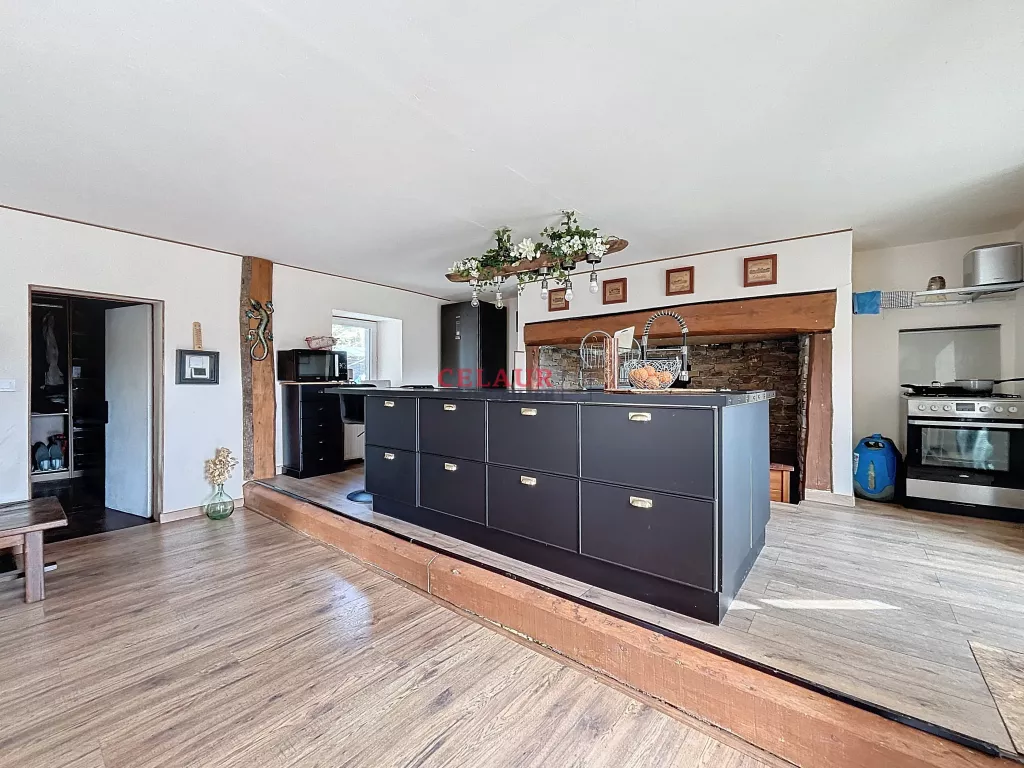 MAISON EN PIERRE RÉNOVÉE AVEC GRANGE, HANGARS, BATIMENT DE STOCKAGE ET TERRAIN