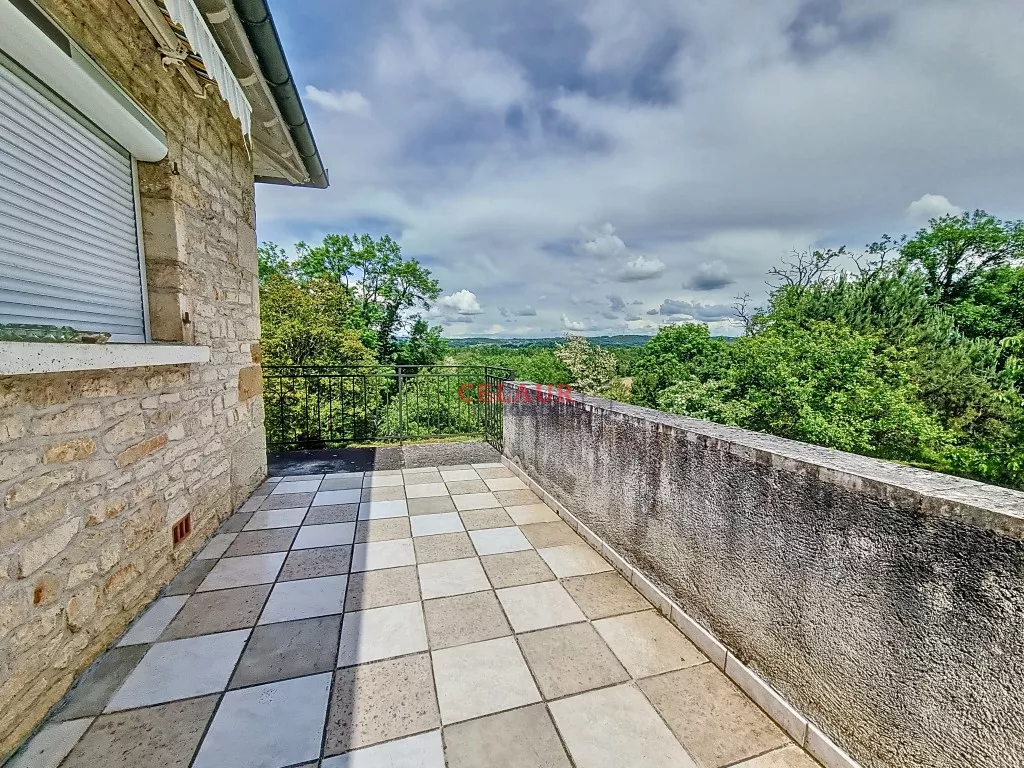Dry stone villa with panoramic view.